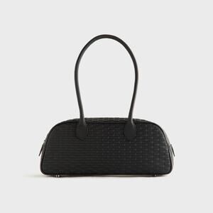 Kith Women Beatrix monogram logo Bag - Black Saffiano leather